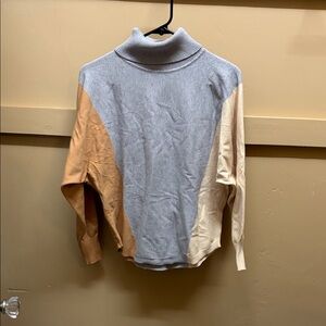 Chic Colorblock Turtleneck Sweater